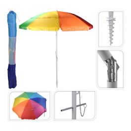 Sombrilla de playa articulada multicolor Ø220 cm - Poliéster Precio: 39.49999988. SKU: S7918896