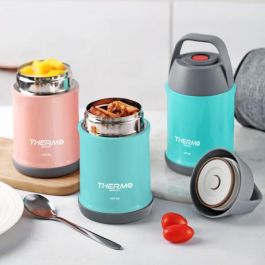 Thermosport Termo Comida de Acero para Alimentos, Capacidad 450 ml, Disponible en Varios Colores, Medidas: 9 cm x 9 cm x 17,2 cm (8 Unidades) Thermosport Termo Comida de Acero para Alimentos, Capacidad 450 ml, Disponible en Varios Colores, Medidas: 9 cm x 9 cm x 17,2 cm (8 Unidades)
