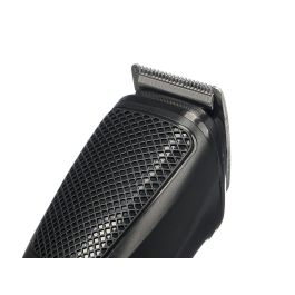 Argon Set Cortapelo Eléctrico con 12 Accesorios, Soporte, Batería 600mAh USB Tipo C, Negro y Amarillo, Dimensiones 14.5x11.7x18 cm