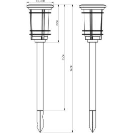 Galix Linterna Solar para Jardín, Efecto Llama Natural, 33 LED Cálidos Parpadeantes, 8h Autonomía, Recargable