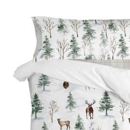 Funda de almohada HappyFriday Mystical winter Multicolor 45 x 110 cm