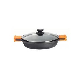 BRA AMERICA Cazuela Baja con Tapa de Vidrio, 40 cm de Diámetro, 9 cm de Alto, Capacidad 9 Litros Precio: 140.49999942. SKU: B1H79DEQSS