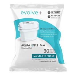 Aqua Optima Filtros Envolve + / Pack 3 para Jarra de Agua - Reduce Cloro, Cal, Metales Pesados y Microplásticos