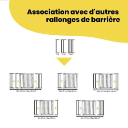 Safety 1St Extensión Barrera Seguridad Niños 14 cm Easy Close Metal Blanco