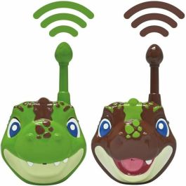 Lexibook Walkie Talkie Dinosaurios 3D 500m Alcance Ergonómico 2 Canales con Clip de Cinturón