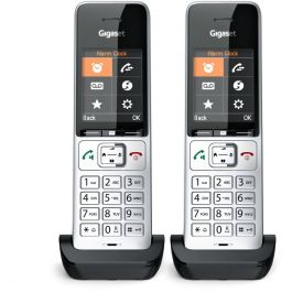 Gigaset COMFORT 500HX duo Teléfono DECT/analógico Inalámbrico Conexión por Cable Altavoz Negro Plata 2 Terminales Precio: 125.58999948. SKU: B1AEND6MBK