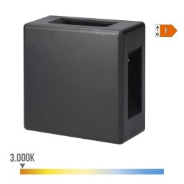 Edm Aplique LED Cuadrado 4 Proyecciones 6W 516lm 3000K Luz Calida IP54 11.5 x 11.5 x 5 cm