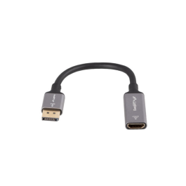 LANBERG AD-DP-HD-02 Adaptador de Cable de Vídeo DisplayPort a HDMI Plata 0,2 m