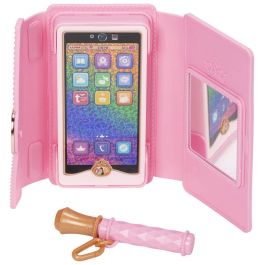JAKKS PACIFIC Princesas Disney: Set Bolso y Teléfono Móvil de Juguete con 7 Sonidos y Luz, +3 años