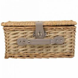 Cesta de Picnic Alexandra House Living Gris Natural Mimbre