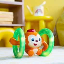 Bright Starts Little Roll & Glow Monkey - Juguete interacivo para bebés - Mono rodante que se ilumina