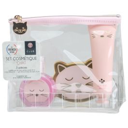Caja de cosméticos gato 3 accesorios