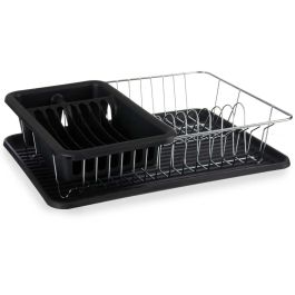 Escurreplato Plano Negro Kinvara 43.5x33.5x11 cm - Bandeja y Recipiente en Plástico PP y Metal (4 Unidades) Escurreplato Plano Negro Kinvara 43.5x33.5x11 cm - Bandeja y Recipiente en Plástico PP y Metal (4 Unidades)
