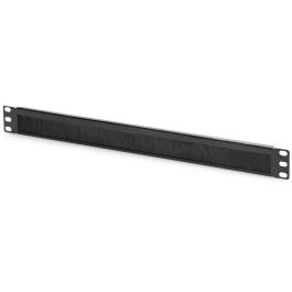 Digitus Panel de Gestión de Cables con Cepillo Abierto 1U, para Armario Rack de Red/Servidor 19 pulgadas, Negro RAL 9005