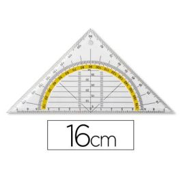 Escuadra Liderpapel Geometria 16 cm Plastico Cristal