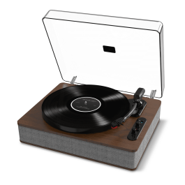 ION Luxe LP Tocadiscos de 3 velocidades con Bluetooth, conversión USB, altavoces integrados y salida RCA. Plato de tamaño completo.