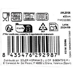 La Mediterranea Bajo Plato "Anllo" Monaco Bri Ø32.5 cm (6 Unidades)