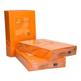 Papel Color Q-Connect Din A3 80 gr Naranja Intenso Paquete De 500 Hojas