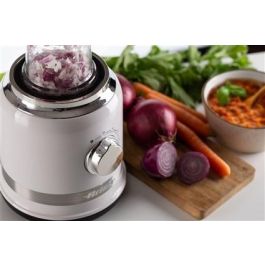 Ariete Batidora de Vaso Moderna Blanca con Vaso de Vidrio, 4 Cuchillas de Acero Inoxidable y 4 Velocidades Ariete Batidora de Vaso Moderna Blanca con Vaso de Vidrio, 4 Cuchillas de Acero Inoxidable y 4 Velocidades
