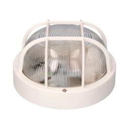 Aplique redondo blanco 1xe27 40 W ø18,5x10,4cm modelo tarragona ip54 . Aplique redondo blanco 1xe27 40 W ø18,5x10,4cm modelo tarragona ip54 .