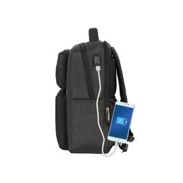 Cartera Escolar Safta Business Black-Blue-Grey Mochila 2 Bolsillos Portatil 15,6-'+Usb 310x130x440 mm