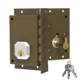 Dorcas C-c9222i Cerradura de sobreponer derecha sin tirador, marrón, 3 llaves serreta Precio: 29.49999965. SKU: S7919552