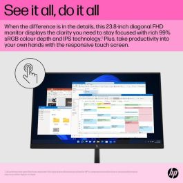 HP E24t G5 Monitor Táctil FHD - Pantalla Full HD Táctil con Enfoque Ergonómico y Flexibilidad para Oficina/Hogar