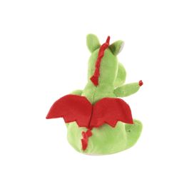 DKD Home Decor Peluche infantil Dragón Sant Jordi de Poliéster Verde 13 x 12 x 10 cm