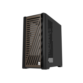 Phoenix technologies Caja Ordenador Artisan Noble, Frontal Madera, Cristal Templado, Gaming, ATX