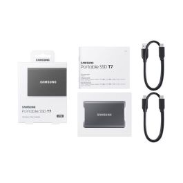Samsung Disco Duro Externo SSD 2TB T7 NVMe USB-C 3.2 Gen 2, Gris, Lectura 1050MB/s, Escritura 1000MB/s Samsung Disco Duro Externo SSD 2TB T7 NVMe USB-C 3.2 Gen 2, Gris, Lectura 1050MB/s, Escritura 1000MB/s