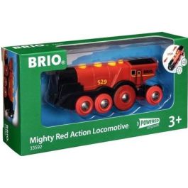 BRIO World - 33592 - Potente locomotora roja con baterías - Juguete de madera