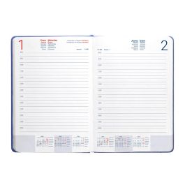 Agenda Encuadernada Liderpapel Kinaros A5 2025 Dia Pagina Color Azul Papel 70 gr