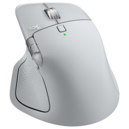 Logitech MX MASTER 4 Ratón Inalámbrico Ergonómico PALE GRAY, Respuesta Háptica, Carga USB-C, Bluetooth, 8000 DPI