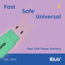 Club3D CAC-3024 Cargador USB-C 30W verde