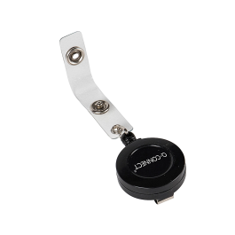 Q-connect Cordón Extensible para Identificador KF14147 con Pinza Metálica, 3x60 cm