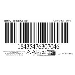 Inde Set de 3 Cucharas de Café Moma Black Matt - Acero Inoxidable Mate Negro para Espresso 10.6 x 2.5 cm (12 Cajas)
