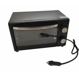 Htc Equipement Horno Eléctrico 24V 300W 9L con Cable CA 90cm, Fusible, 2 Resistencias, Programador y Puerta de Cristal Alta Temperatura