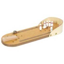 Mister Gadget Juego Bolos Escritorio Mini Madera Colección Vintage 10,5x30x4,5 cm