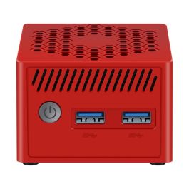 LEOTEC N100 MiniPC Intel Alder Lake N100 3.8Ghz, 12GB RAM DDR5, 256GB M.2 SATA, Windows 11 Pro, Rojo
