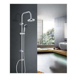 Rousseau Columna de Ducha Sonora sin Grifo, Cabezal Ø150mm Ajustable, Ducha de Mano 3 Chorros, Acero Inoxidable Cromado
