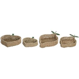 DKD Home Decor Centro de Mesa Tropical de Seagrass y Metal Natural Verde 32 x 8 x 33 cm Set de 2 Precio: 38.50000022. SKU: B1K9P9ZVNF