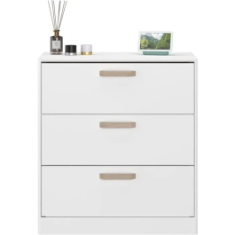 Parisot PAR3480940299905 Cómoda DREAM 3 Cajones Blanca L79,7 x H87,8 x P43,8 cm