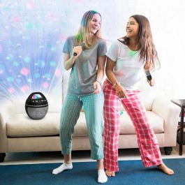 Cefa 00366 Karaoke Party Ball con Luz de Discoteca y Bluetooth Inalámbrico, Incluye 2 Micrófonos