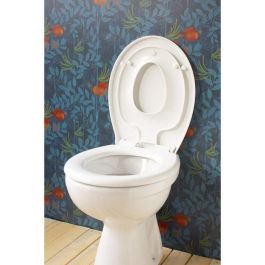 Gelco Asiento de inodoro para adulto y niño, doble aro con freno de caída, sujeción universal, polipropileno, blanco, aro niño magnético Gelco Asiento de inodoro para adulto y niño, doble aro con freno de caída, sujeción universal, polipropileno, blanco, aro niño magnético