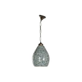 Lámpara de Techo Home ESPRIT Verde Azul cielo Metal Cristal 25 W 23 x 23 x 66 cm (2 Unidades)