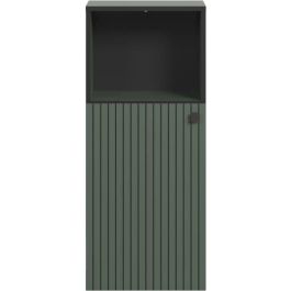 Almacenamiento de baño - Decoración verde salvia y negro - L40 x H95 x D31cm - PURE BLISS Precio: 129.49999953. SKU: B1FKSKK4TE