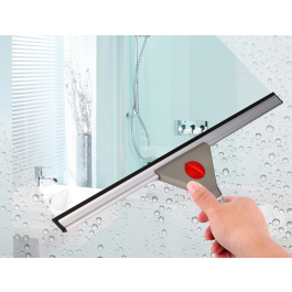 Q-connect Limpiacristales Industrial Mango de Acero Hoja Plástico 40 cm Ancho