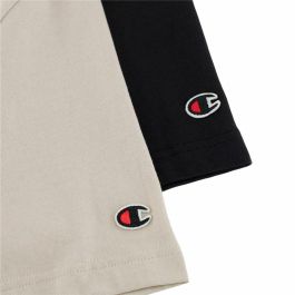 Camiseta de Manga Corta Hombre Champion Negro 2 Unidades