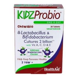 HEALTH AID Kidzprobio Probióticos y Vitaminas 2000 Millones UFC 30 Comprimidos Masticables Niños Precio: 18.6899999. SKU: B1BRN9Y8AN