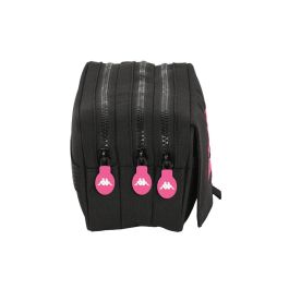 Portatodo Triple Kappa Black and pink Negro (21,5 x 10 x 8 cm)